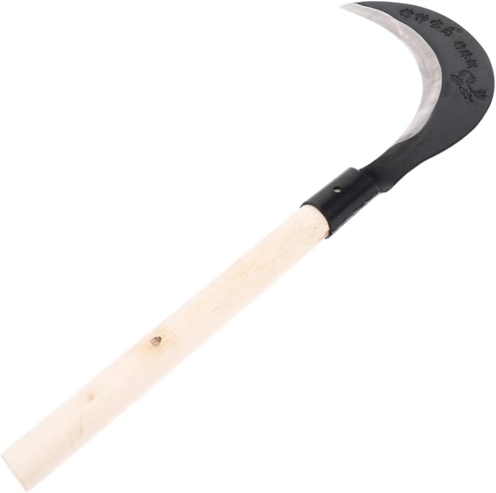 Manganese Steel Long Handle Hand Scythe for Gardening Grass Weeding Tool Comfortable Grip Sharpness for Weeding and Cultivating
