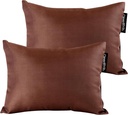 CleverMade Tamarack Pillow for Patio Furniture; Comfortable, Soft Outdoor Pillow with Adjustable Strap to Fit Most Wooden Folding Chairs, 2 Pack, Mocha