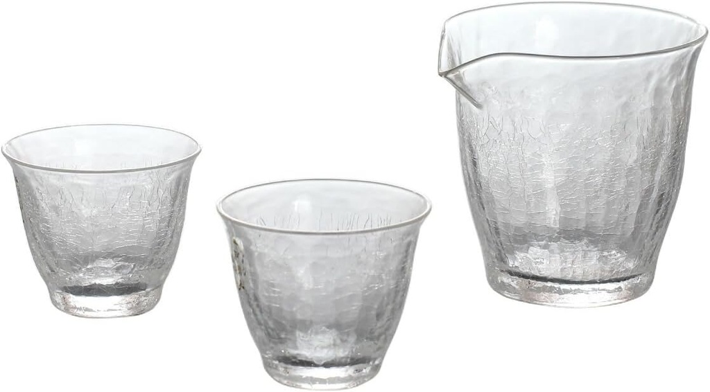 タジマガラス(Tajimaglass) World Create 30501 Indigo Flower Cold Sake Set, Snow Cosmetics, 1, Gui 2