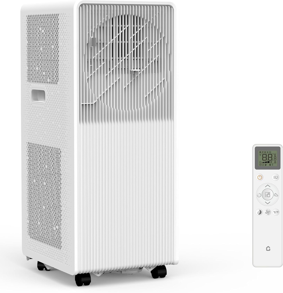 GAOMON 8000 BTU Portable Air Conditioners With Remote Control,3-In-1 Free Standing Cooling AC Unit With Fan & Dehumidifier,Smart/Sleep Mode,3 Speed,Auto Swing,White