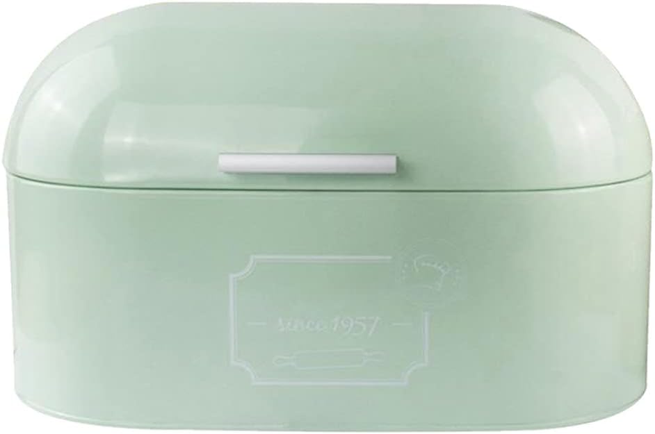 Retro Style Bread Boxes Large Capacity Kitchen Countertop Metal Storage Tin for Household Bread