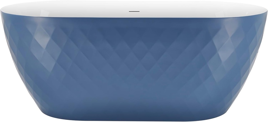 59'' Unique Design Oval Acrylic Bathtub Freestanding Soaking Tub