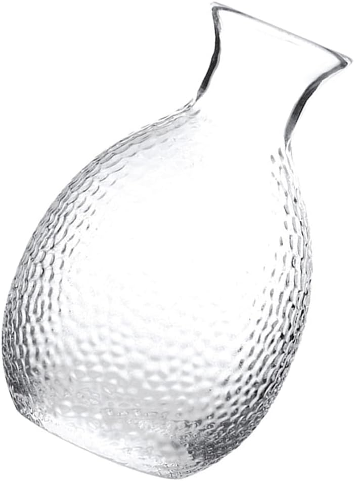 UPKOCH Glass Sake Bottle Japanese Cold Sake Glass Decanter Bottle Traditional Pot Chinese Wine Jug Serving Pot Chilled Server Red Wine Carafes for Home Restaurant Bar