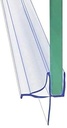 Frameless Shower Door Bottom Seal Shower Sweep with Drip Rail for 1/4" Glass,36" Long, Vinyl, Clear