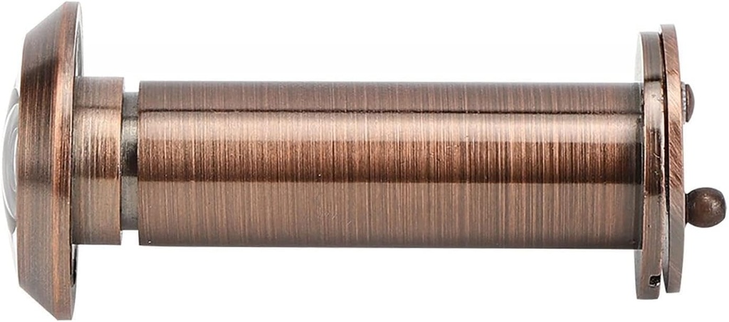 Anti Theft Door Viewer with Back Cover, Zinc Alloy 220 Degree Peephole for 55mm to 90mm Door, Hole 16mm to 23mm (Red Bronze)