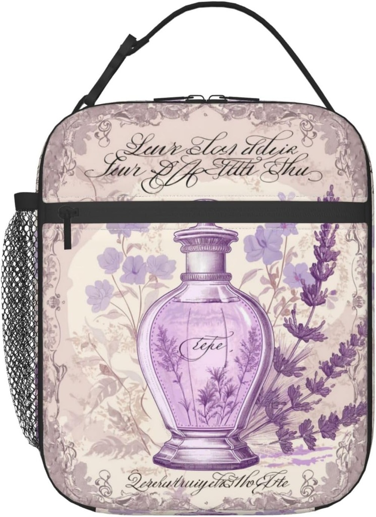 Lunch Box for Women Men, Lavender Purple Insulated Lunch Box Reusable Portable Lunch Bag Cooler Tote Waterproof Lunch Container for Office Picnic Work Travel Hiking