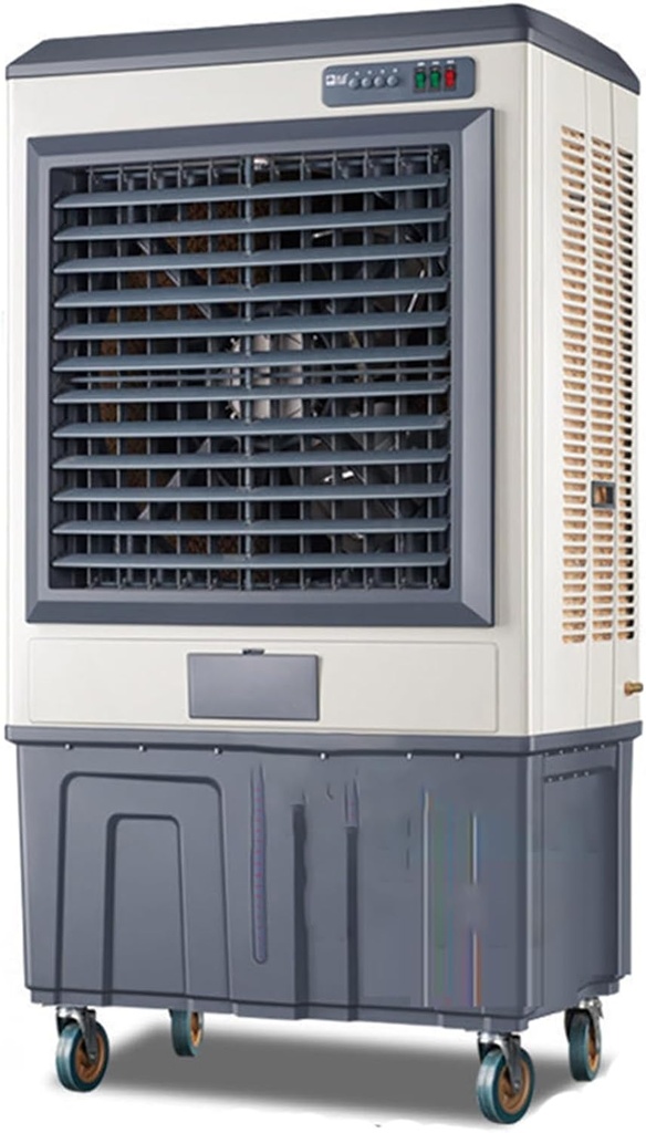 Powerful Swamp Cooler, Evaporative Air Cooler with 4 Ice Packs, Water Tank, 120° Swing, Portable Air Cooler Cooling Fan with 3 Speeds for Office,Kitchen,Bedroom,Home(75 * 50 * 150CM)