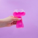 NPW Mushroom Shaped Glassware, Groovy Retro Barware, 12 Oz Mushroom Cocktail Glass, Pink, Reusable, Microwave Safe