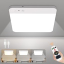 Rechargeable Motion Sensor Closet Light with Remote - Magnetic Wireless Ceiling Lights, 400LM Closet Lights Motion Sensored Indoor for Bathroom Shower Pantry Stairs Hallway