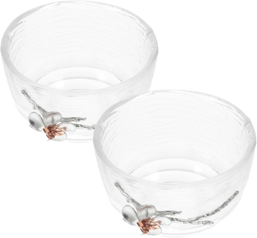 2pcs Plum Flower Heat-resistant Japanese-style Drinking Cups Elegant Glass Tea for Home Non-slip Base for Tea and Sake Enjoyment