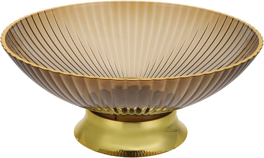 High Base Decorative Fruit Bowl with Drainage and Capacity Elegant Snack Storage Basket for Kitchen Counter for Parties Weddings Birthdays and Home Display