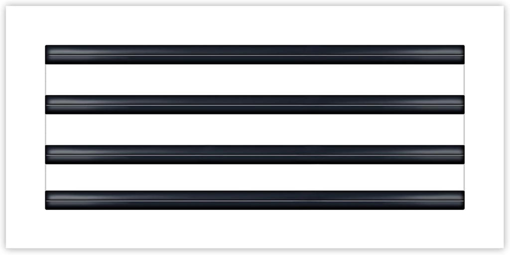 BUILDMART - 19 3/4" x 9 13/1 White Modern AC Vent Cover - Decorative Air Vent - Standard Linear Slot Diffuser - Register Grille for Ceiling, Walls & Floors - Texas Buildmart