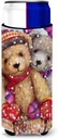Caroline's Treasures "Winter Snow Teddy Bears" Ultra Beverage Insulators for Slim Cans, Multicolor