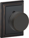 Schlage F170-BWE-ADD Bowery Single Dummy Door Knob from The F-Series with Decora, Aged Bronze