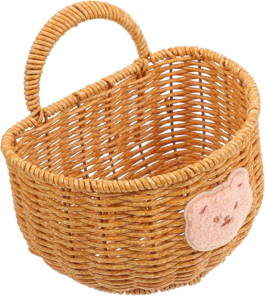 Unomor Onion Ginger Garlic Storage Basket Cute Cartoon Woven Hanging Basket for Kitchen Wall-mounted Organizer for Vegetables and Eggs Stylish for Clean and Tidy Spaces