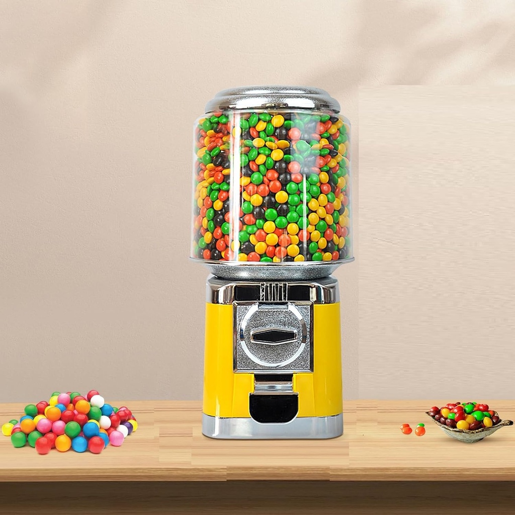 25 Cent Coin Operated Candy Dispenser Vending Machine Capsule Vending Machine Commercial Coin Gumball Machine for 200pcs 0.79"-1.26" candies (with a diameter of less than 1.26 inches),600-1000 coins