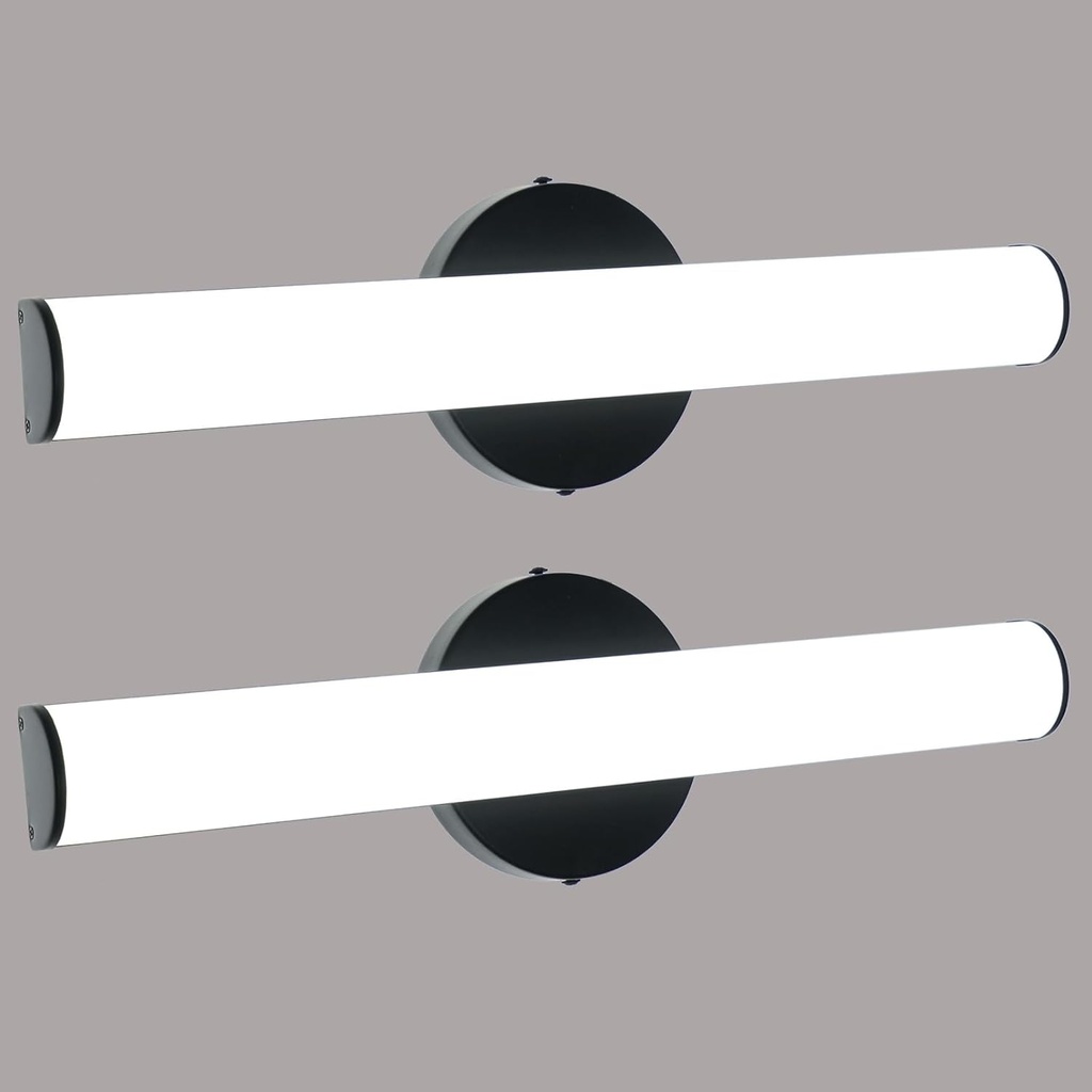 OOWOLF 2 Pack Bathroom Vanity Light, Adjustable Brightness 12W 17.3inch Bathroom Light Fixtures,1200LM Led Vanity Bar, 5000K Natural White, Wall Lamp for Mirror Kitchen Living Room Hallway Cabinet