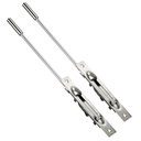 TOGU 2 Pack Lever Extension Flush Bolt Latch Slide Bolt Lock in 6" 8" 10" 12",Concealed Security Door Lock for French Doors,Composite Doors,Wood Doors,Brushed Stainless Steel Finish-12"