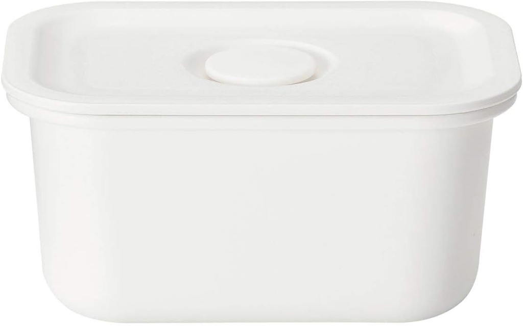 MUJI PP Food Container for Valve with Bento Box, White rekutangura- about