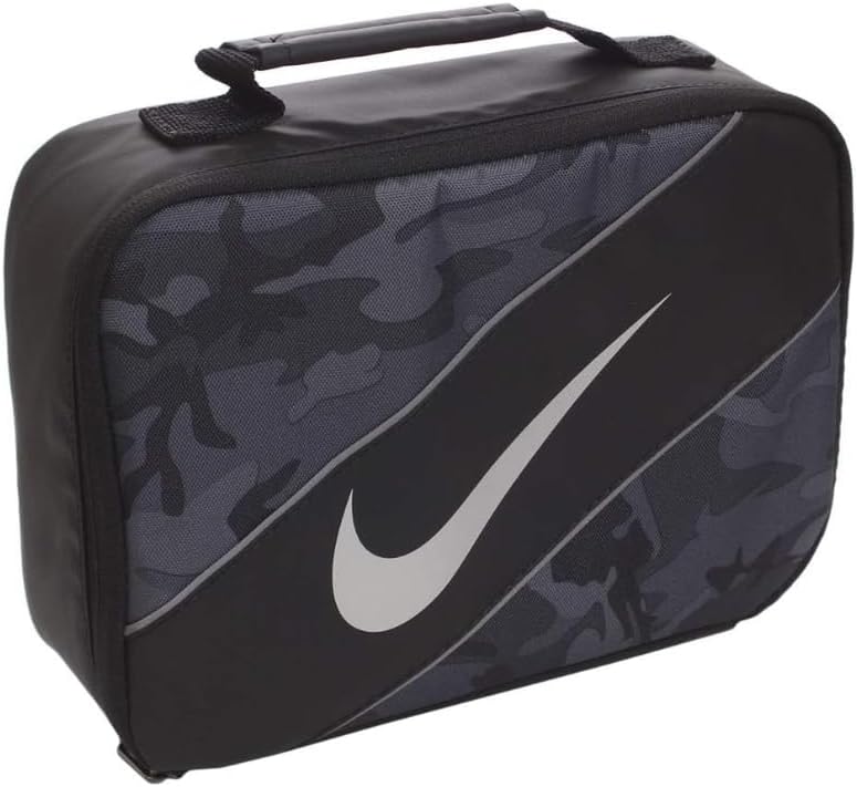Nike Grey Camo Lunch Bag - 9A2663-G33, Grey/Black