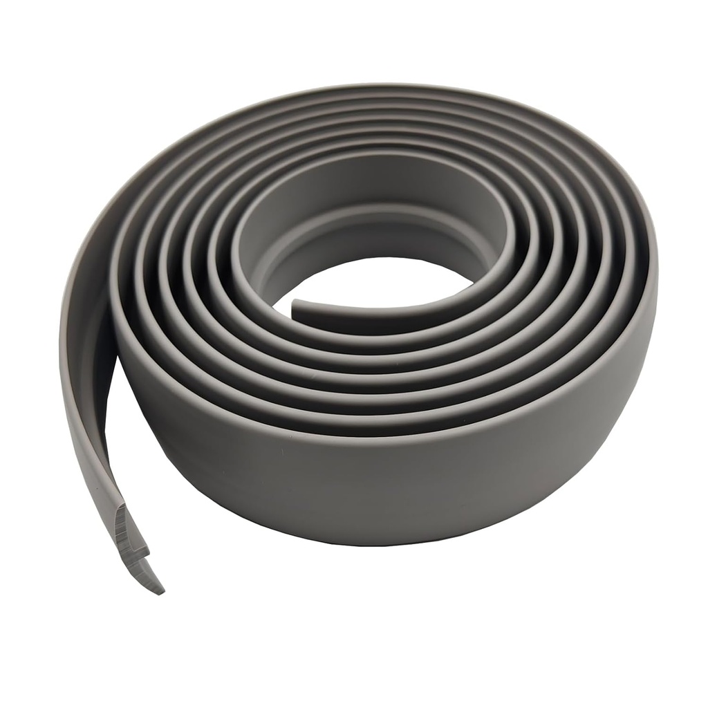 Flexible PVC T-Molding Transition Strips for Hard Wood Floor,Laminate,Tile,LVP. Vinyl Flooring Edging Trim 118" L × 1.97" W,Grey