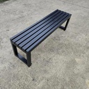 Backless Outdoor Garden Bench ,metal bench outdoor ,metal outdoor bench ,black outdoor bench ,outdoor patio bench ,metal patio furniture ,metal outdoor furniture ,Black, for Garden, Porch and Park ( C