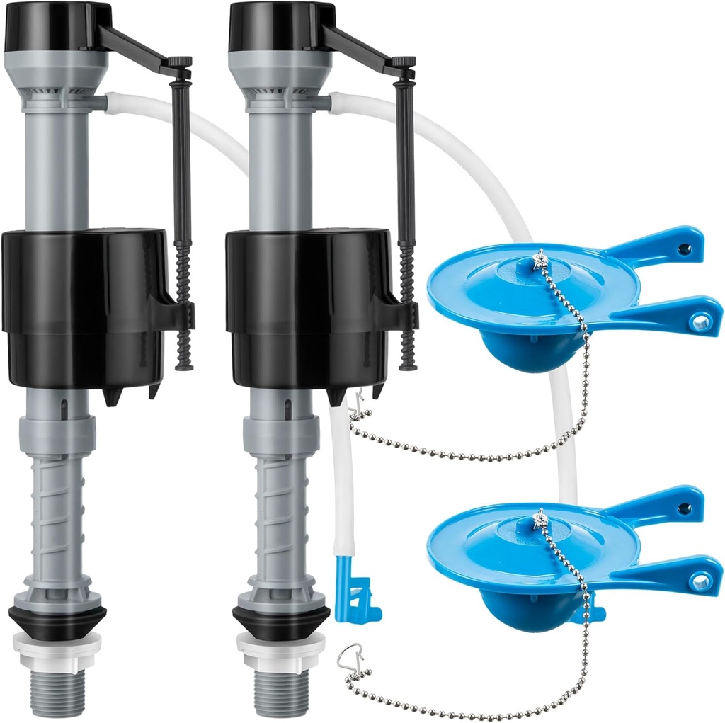 Saillong 2 Set Toilet Float Replacement Kit with 3 Inch Flapper, Universal Toilet Fill Valve Height Adjustabletoilet Tank Replacement Kit, Flush Valve Quiet and Easy to Install