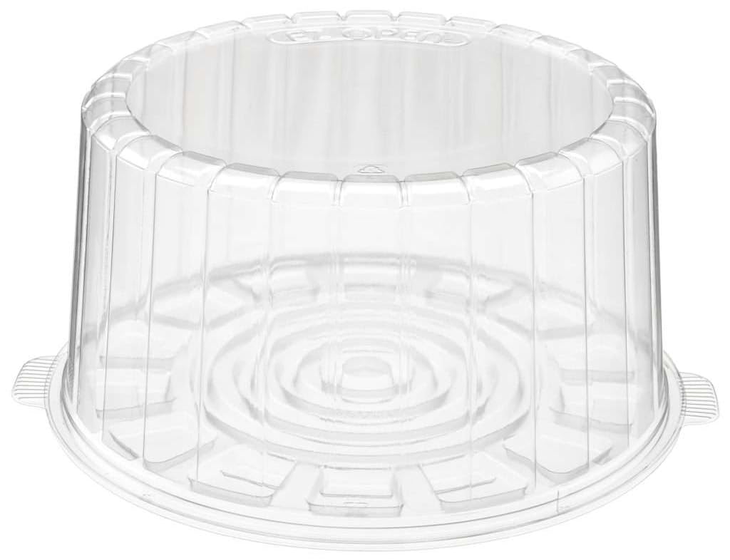 Inline Plastics 1009CL EZ Open Cake Container for 9 Inch Round Double-Layer Cake - Pack of 5