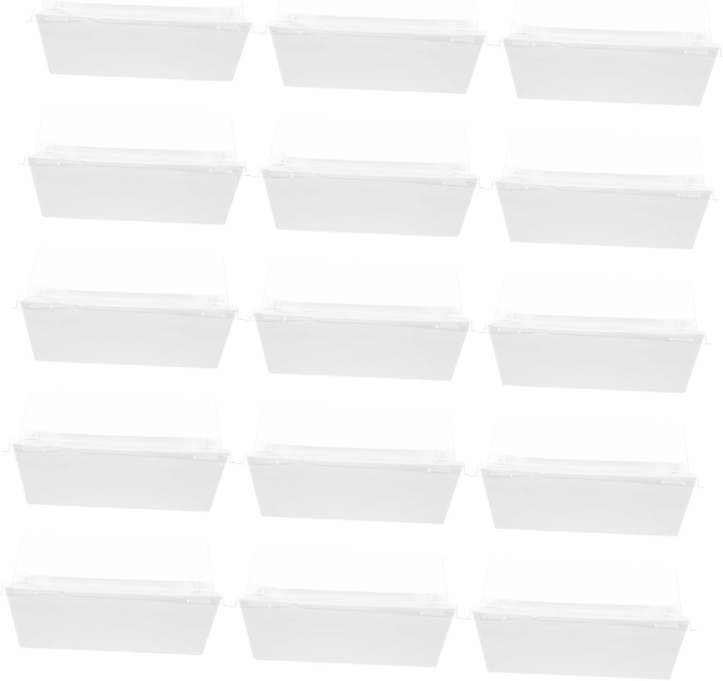 Luxshiny 50pcs Cake Boxes with Lid Clear Cupcake Containers for Muffins and Desserts Thickened Food Packaging for Bakery and Parties Easy Assembly Fog-resistant Design