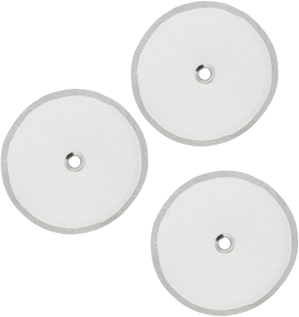Amosfun 3Pcs Stainless Steel Filter Meshes for Coffee Machines Pot Parts Fine Mesh Strainer for Improved Coffee and Tea Taste Easy to Use