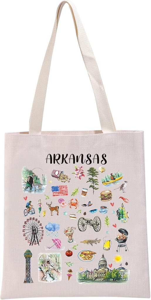 G2TUP Arkansas State Souvenirs Gift Arkansas Travel Tote Bag Arkansas Home Handbag Arkansas Tourism Gift
