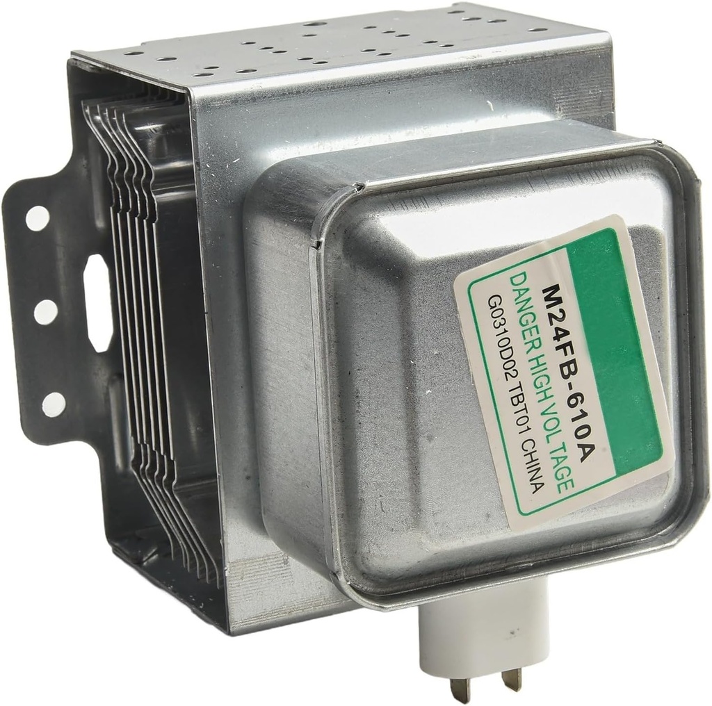 1pc Microwave Oven Magnetron, Metal Oven Magnetron Replacement Repair Parts for Galanz M24FB-610A (Six Holes)