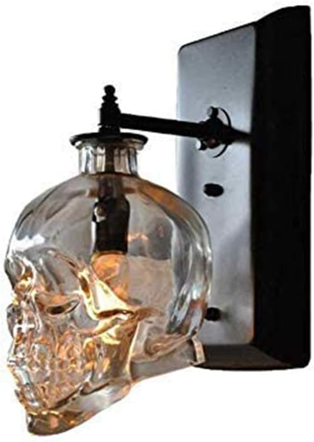 Skull Wall Lamp, Gothic Skull Wall Sconce Light for Bedside Bedroom Living Room Farmhouse Decor (Assorted Color)