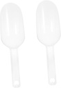 2Pcs Transparent Plastic Scoop Flour Dog Food Scooper Ergonomic Handle for Easy Use for Dried Fruits and Pet Food and Design