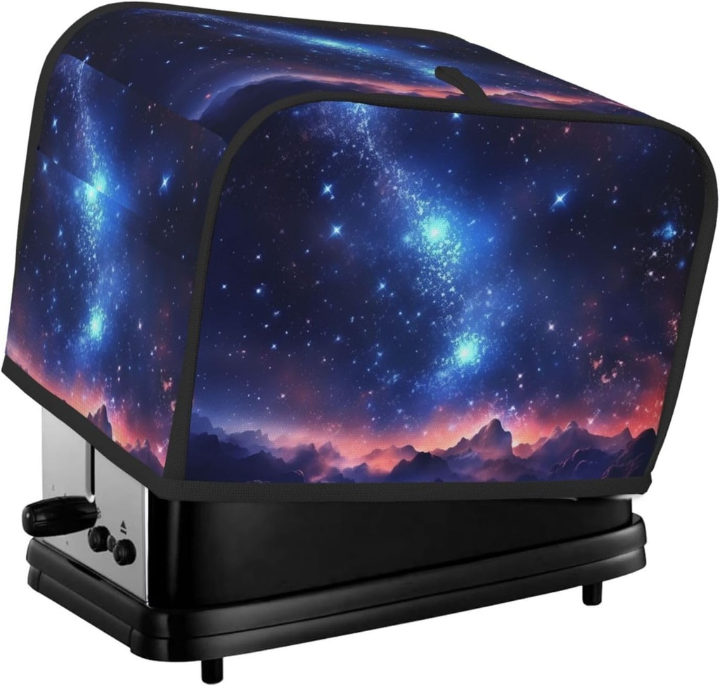 Galaxy Night Toaster Cover 2 Slice, Two Slice Bread Machine Covers Quilted Toaster Dust Cover Bread Maker Cover Universal Size Kitchen Small Appliance Cover With Top Handle