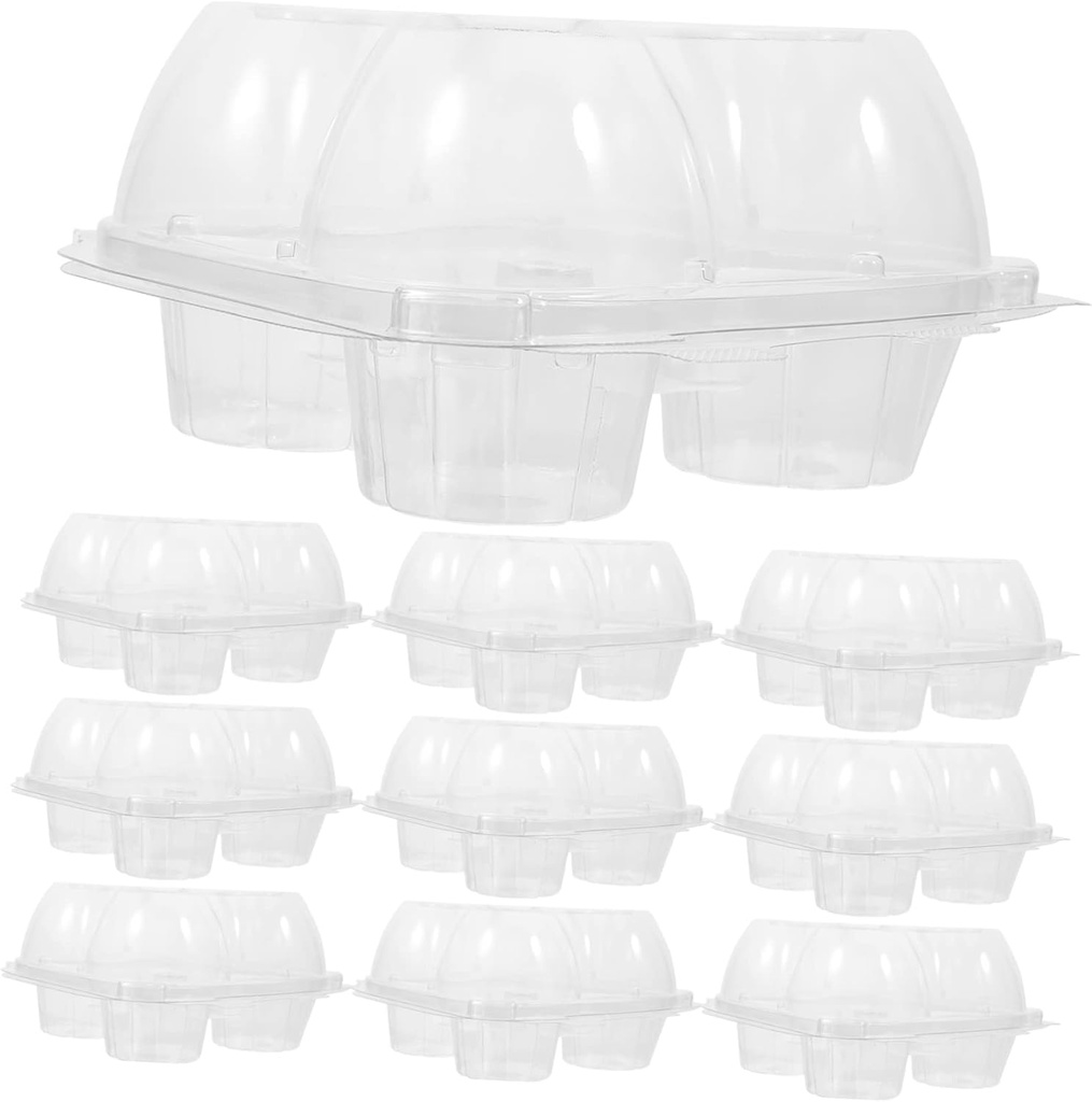 Happyyami 10pcs Cake Mousse Carriers Baking Containers Cake Box Ribbon Treat Boxes for Party