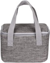 6 Can/4 L Small Cool Bag Handy Square Lunch Bag Insulated Lunch Box for Adults Work Day Trip (Grey)