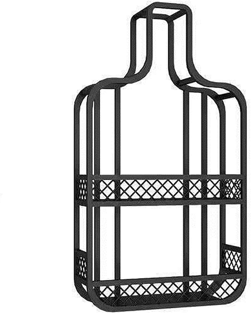 Modern Wine Rack Wall Mounted With Wine Glass Holder,Black Bar Shelf,Floating Bar Shelves,Liquor Bottle Display Shelf,Metal Wine Shelf,Hanging Wine Storage Racks For Kitchen Wine Cellar,Iron(70