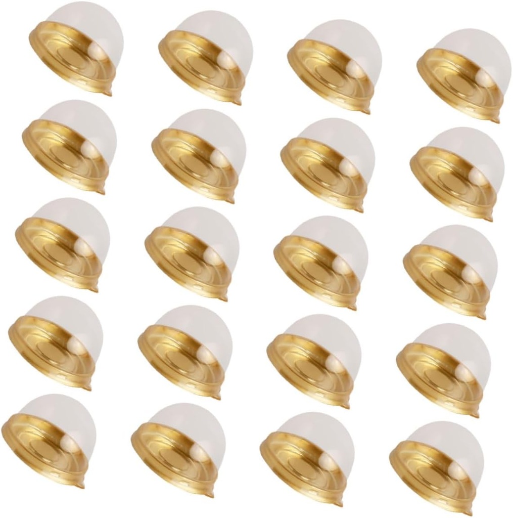 Zerodeko 100pcs Round Moon Cake Wrapping Boxes Transparent Lid Bakery Dessert Packaging Elegant Design for Treats and Desserts for Parties and Celebrations