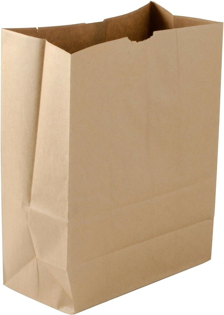 Shop&Save Large Paper Grocery Bags, 12x7x17 Kraft Brown Heavy Duty Barrel Sack 57 Lbs ,Grocery Shopping Takeout Bags 25