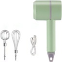 Egg Beater Wireless Portable Electric Food Mixer Hand Blender 3 Speeds High Power Dough Blender Egg Beater Baking Hand Mixer Kitchen Tools Whisk (Color : White) (White)