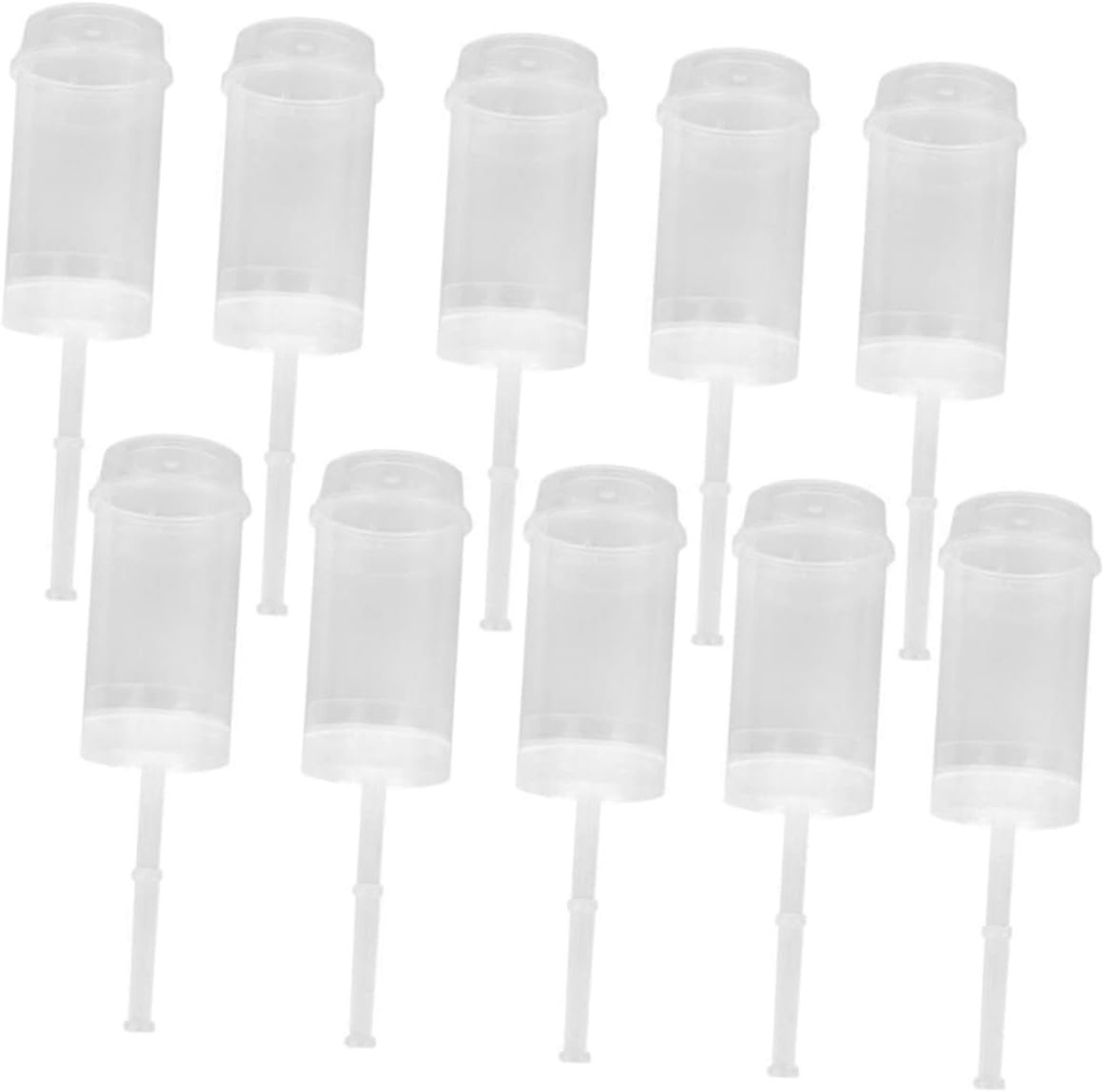 10pcs Transparent Cake Push Containers Food Grade Plastic DIY Cupcake Push Tubes for Wedding Party Graduation Dessert Decoration Easy to Clean Lightweight