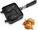 Taiyaki Fish Waffle Maker, Aluminum Alloy Tamagoyaki Egg Pan Non Stick Double Sided Japanese Fish Shaped Waffle Iron Pan for Home DIY Cooking Party Dessert