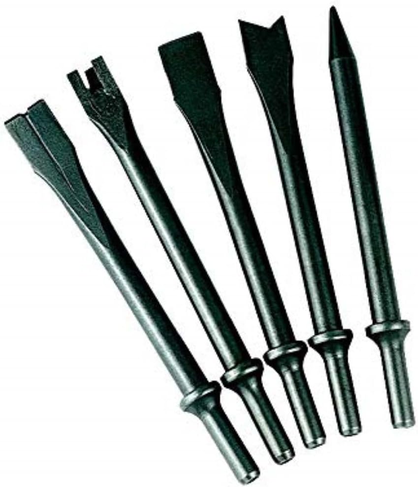 Ingersoll Rand 9500 Chisel Bit Kit for 114GQC Edge Series Air Hammer, 5 Piece Set Includes Tapered Punch, Flat Chisel, Panel Cutter, Sheet Metal Cutter, Spot Weld Breaker