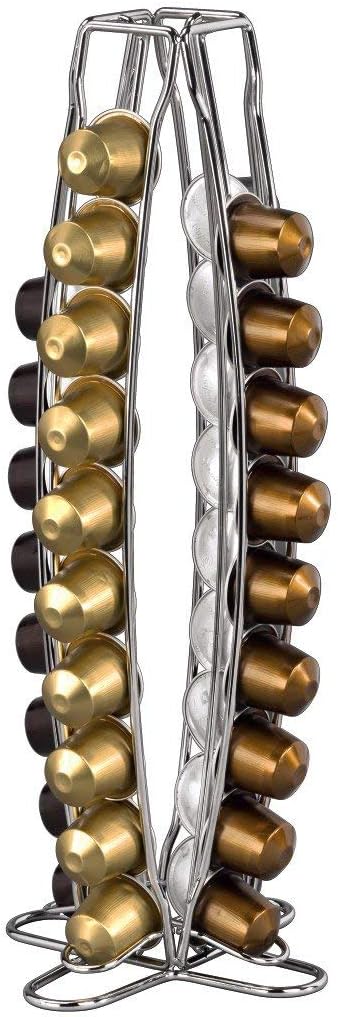 Xavax "Torre" Coffee Capsule Stand for Nespresso Cap Rack NP 40 Capsules - Silver,00111079