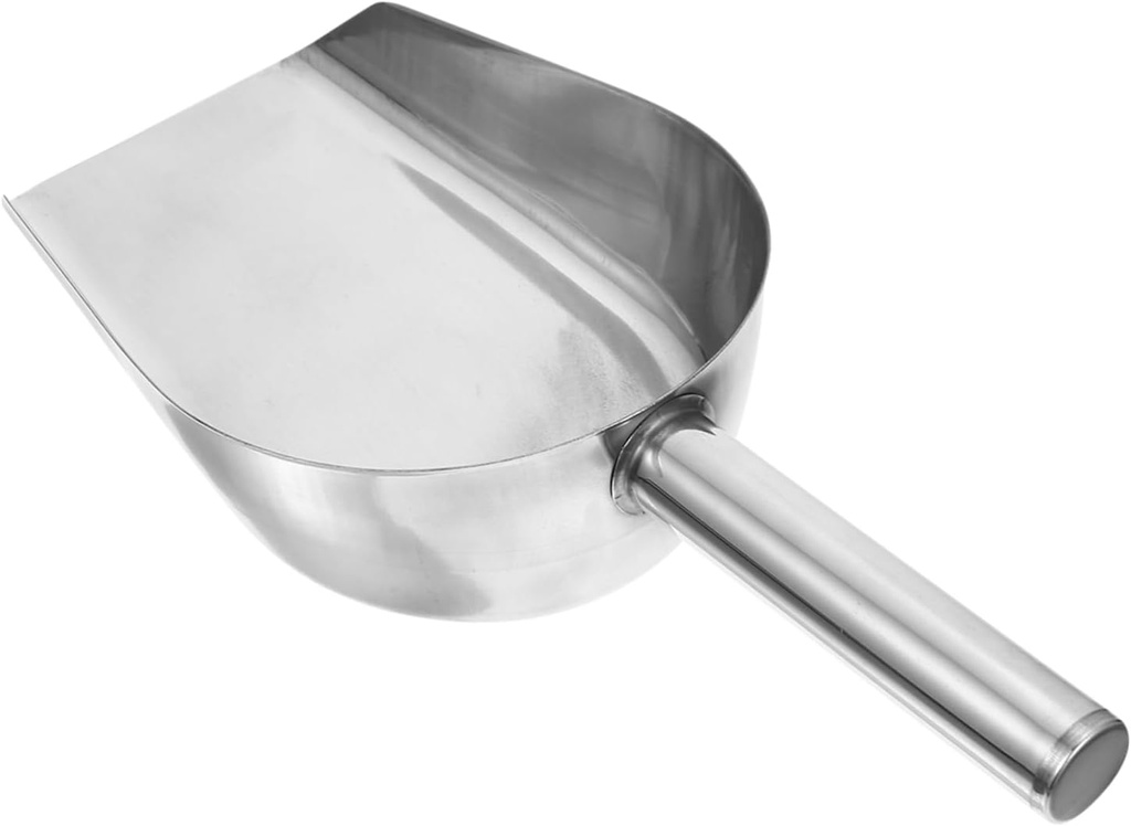 Multi Functional Stainless Steel Ice Cube Shovel Versatile Scoop for Ice Candy Nuts Grains and More Tool for Kitchen Bar Restaurant and Dessert Shop