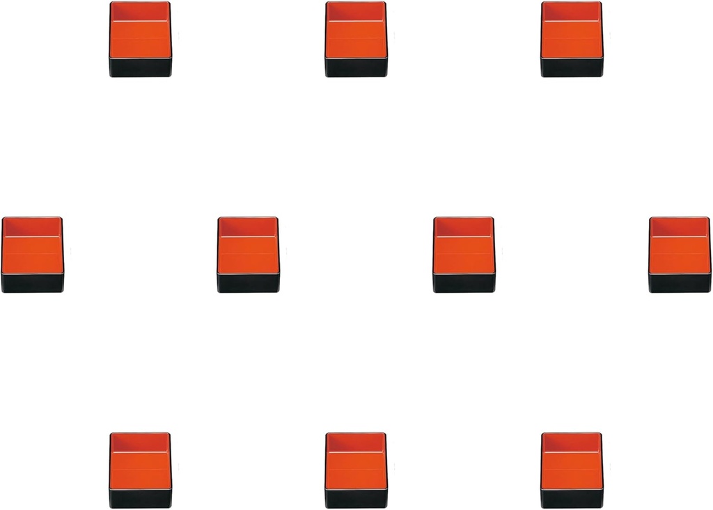 Set of 10 [A] Kyoto Bento Partitions, Vermilion (Small) 4.8 x 3.6 x 1.8 inches (12.2 x 9.2 x 4.5 cm) | Shokado Bento Box, ABS Resin (3 Pieces Required) Setomonohonpo