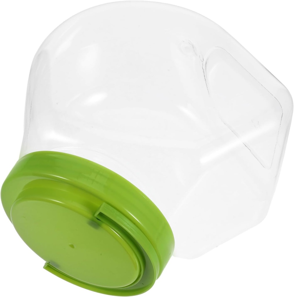 KICHOUSE Plastic Storage Jar Lid Slanted Mouth Container for Kitchen Office and Bulk Food Storage Versatile Candy Holder and Dry Food Canister