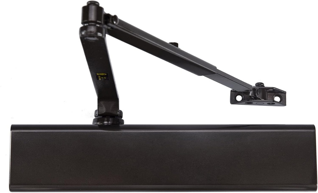 LYNN HARDWARE Heavy Duty Commercial Door Closer, DC8016 Automatic Door Closer, Surface-Mounted Auto Door Closer, Size 1-6 Commercial Door Closer Heavy Duty for Heavy Traffic Areas, Dark Bronze