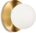 1 Light Wall Sconce, Mid Century Modern Globe Wall Sconce, Ceiling Light Fixture, Vanity Light Fixture, Indoor Wall Light for Living Room Bedroom Hallway Bathroom Entry (Brushed Gold)
